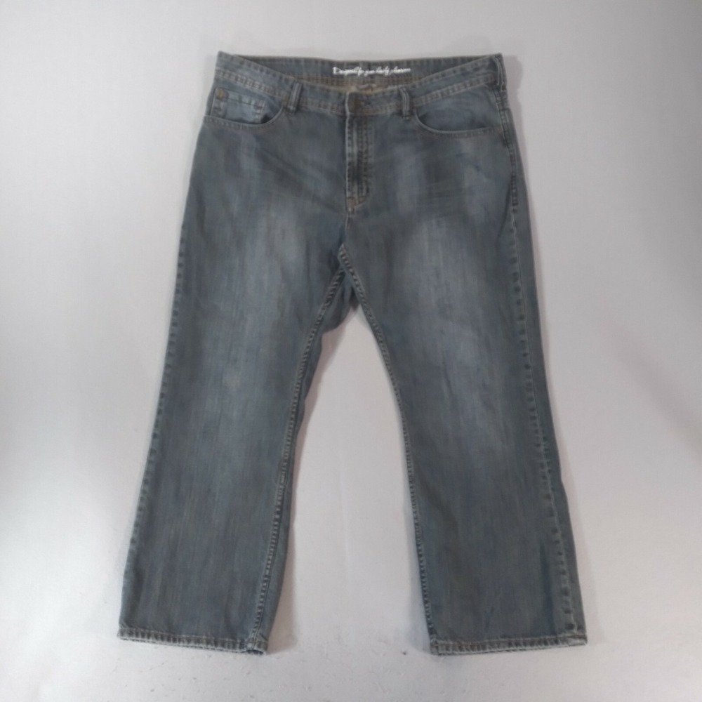 I Jeans by Buffalo men's 40 x 30 blue denim pants relaxed straight fit